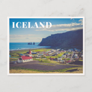 Carte Postale Église d'Islande sur la colline Víkurkirkja Photo