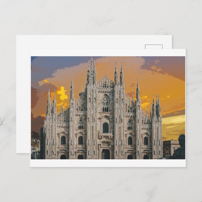 Carte Postale Eglise Duomo di Milano Milan Italie (Devant / Derrière)