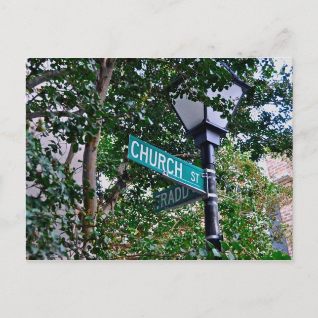 Carte Postale Église et commerce St. (Devant)
