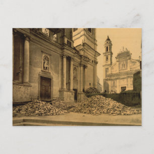 Carte Postale Église et Rubble, Sanremo, Ligurie, Italie