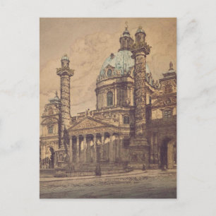 Carte Postale Église Karlskirche à Vienne, Autriche