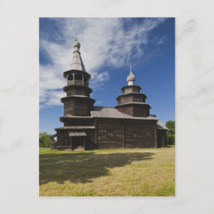 Carte Postale église orthodoxe russe traditionnelle en bois