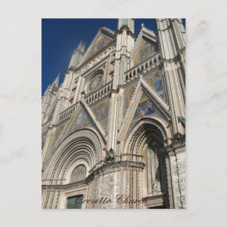 Carte Postale Église Orvietto, Sicile, Italie