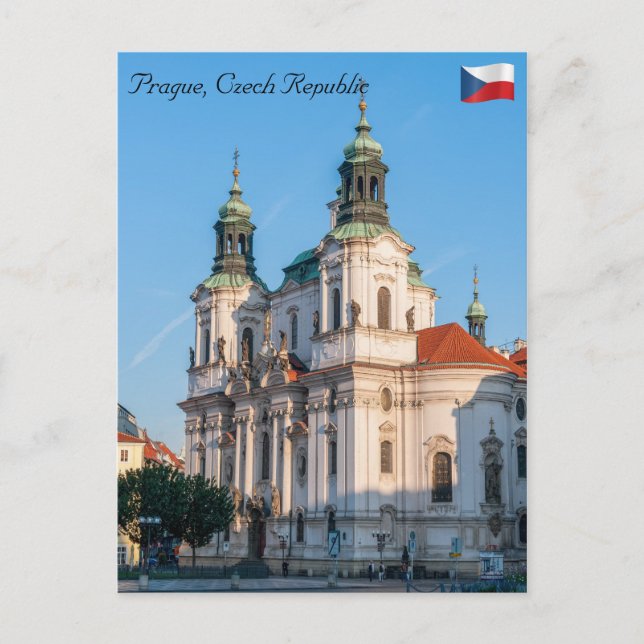 Carte Postale Eglise Saint Nicolas dans la vieille ville de Prag (Devant)