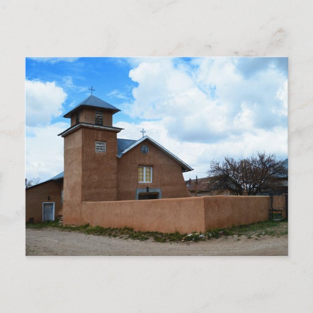 Carte Postale Église Saint-Rosaire, Truchas, Nouveau-Mexique (Devant)