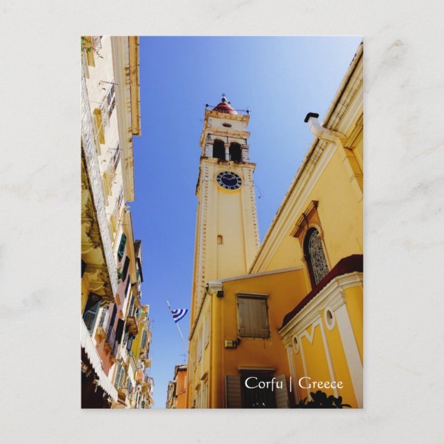 Carte Postale Église Saint-Spyridon, Corfou, Grèce (Devant)