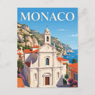 Carte Postale Église Sainte-Dévote Monaco
