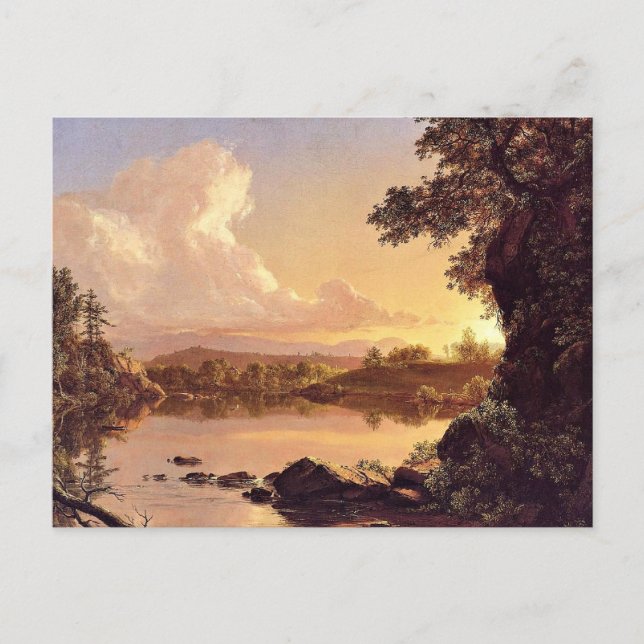 Carte Postale Église - Scène sur le ruisseau Catskill, (Devant)