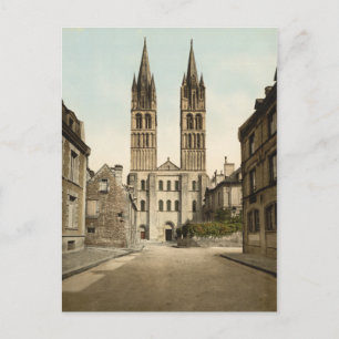 Carte Postale Eglise St Etienne, Caen, France