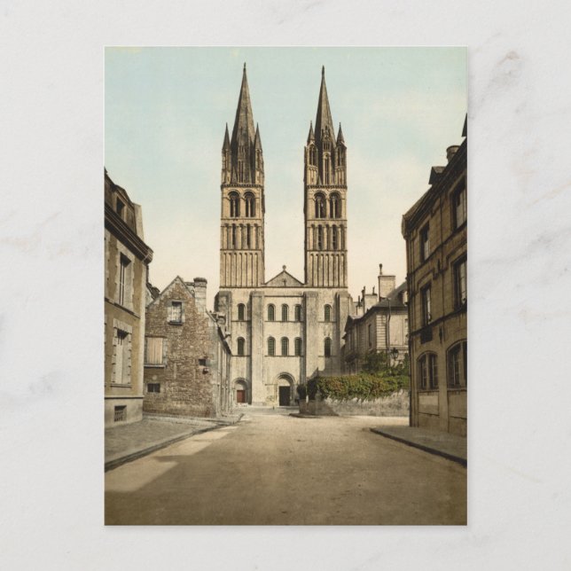 Carte Postale Eglise St Etienne, Caen, France (Devant)