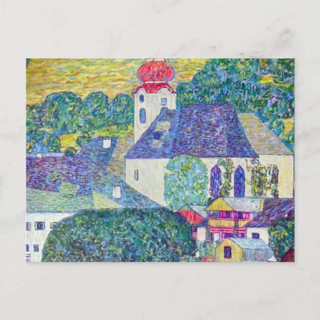 Carte Postale Eglise St Wolfgang par Gustav Klimt, Art Victorien (Devant)