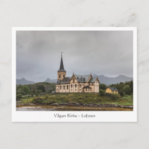 Carte Postale Église Vagan Îles Lofoten