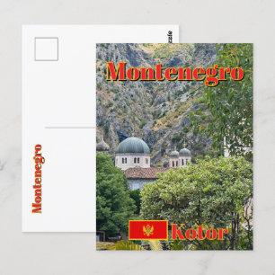 Carte Postale églises orthodoxes à Kotor, Monténégro voyage