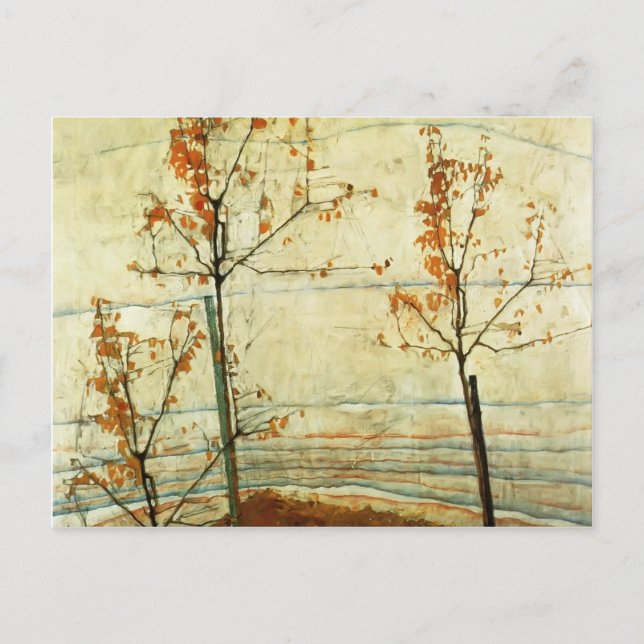 Carte Postale Egon Schiele - Arbres d'automne (Devant)