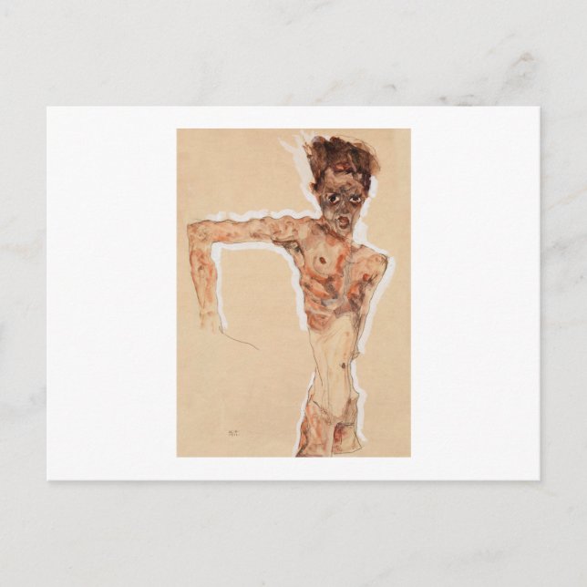  CARTE POSTALE: EGON SCHIELE : AUTO-PORTRAIT 1912 (Devant)