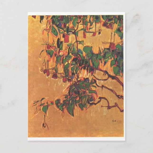 Carte Postale Egon Schiele - Fuchsia (Devant)