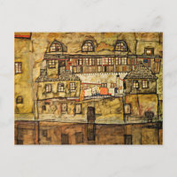 Egon Schiele - Mur de maison sur la rivière