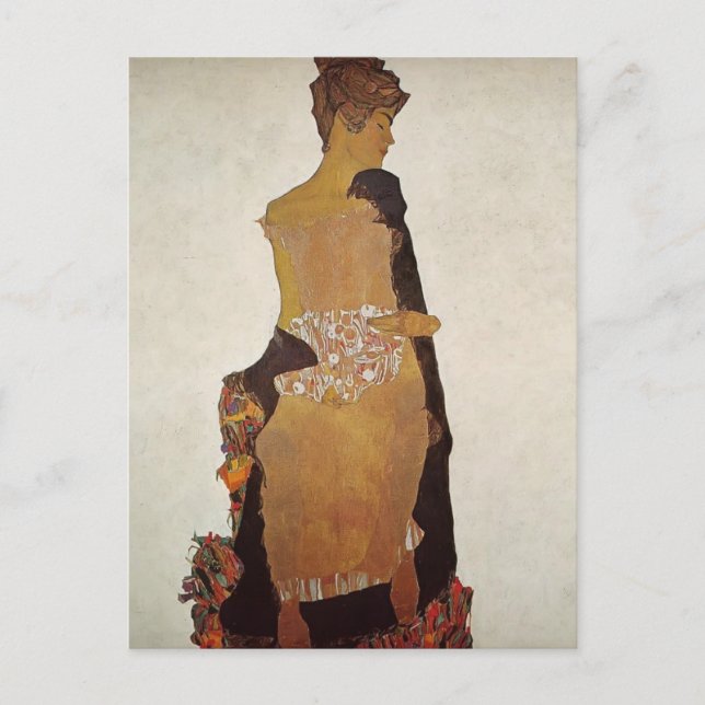 Carte Postale Egon Schiele - Portrait de Gerti Schiele (Devant)