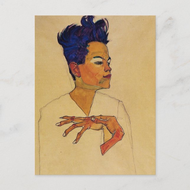 Carte Postale Egon Schiele Self Portrait (Devant)