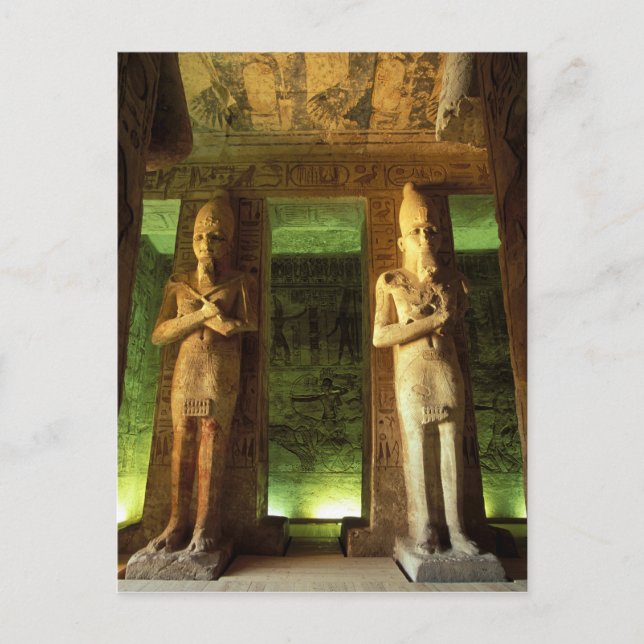 Carte Postale Egypte, Abu Simbel, Statue de Ramsès II, (Devant)