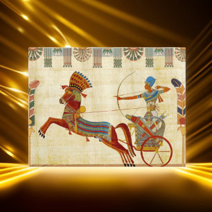 Carte Postale Égypte ancienne Pharaon Ramesses II dessin coloré