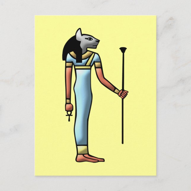 Carte Postale Egypte Déesse Bastet egypt goddess (Devant)