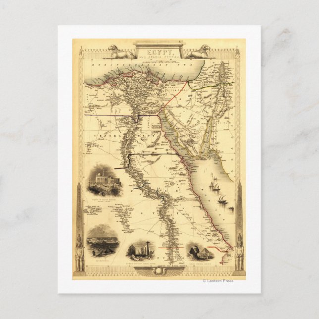 Carte Postale Égypte et ArabieCarte panoramiqueÉgypte (Devant)