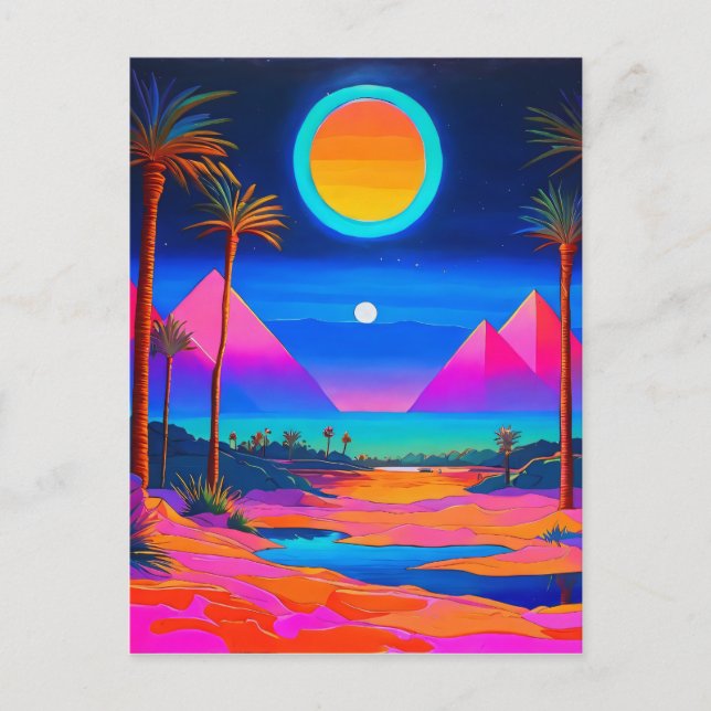 Carte Postale Égypte psychédélique (Devant)