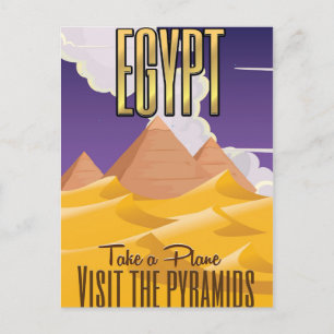 Carte Postale Egypte - Visitez l'affiche de vacances des Pyramid