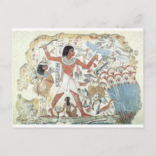 Carte Postale egyptien / afrique scène de chasse congélation tab