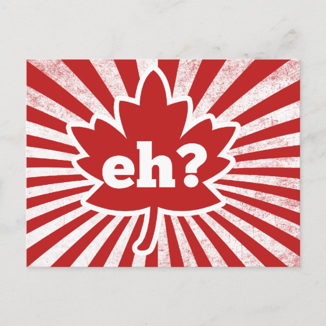 Carte Postale Eh pour la fête du Canada (Devant)