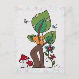Carte Postale Eichhörnchen im Baum