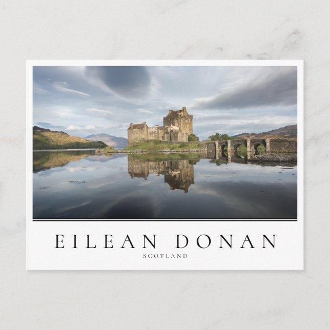 Carte Postale Eilean Donan Castle avec réflexion en Ecosse (Devant)
