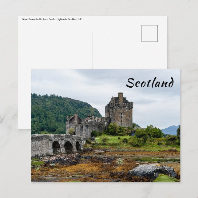 Carte Postale Eilean Donan Castle, Loch Duich - Ecosse, Royaume- (Devant / Derrière)