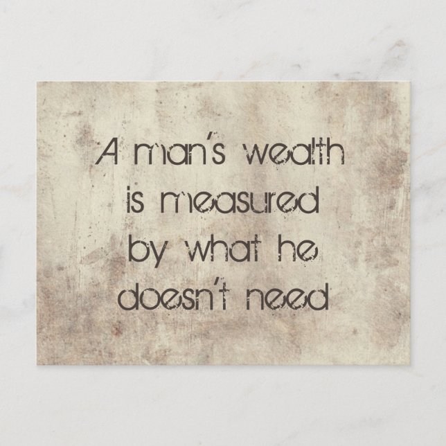 Carte Postale Eines Menschen Reichtum (Devant)