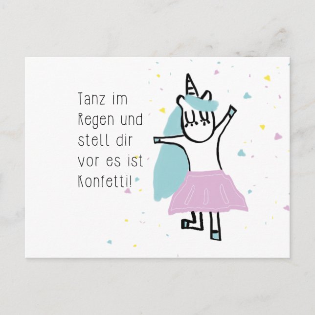 Carte Postale Einhorn - Postkarte (Devant)