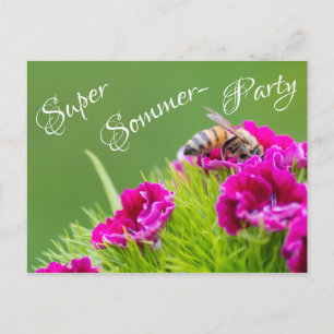 Carte Postale Einladung zu Deiner super Sommerparty !
