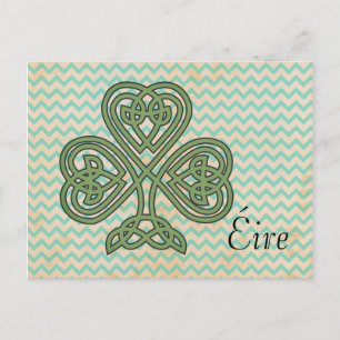 Carte Postale Éire Trèfle celtique