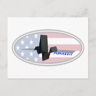 Carte Postale EKG Paramedic USA