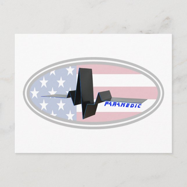 Carte Postale EKG Paramedic USA (Devant)