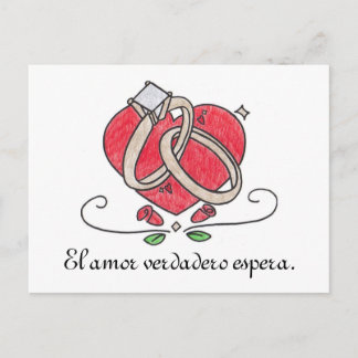 Carte Postale El amor verdadero espera.