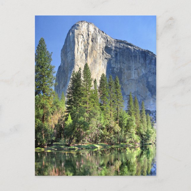 Carte Postale El capitan au-dessus de la rivière Merced - vallée (Devant)