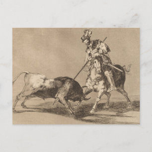 Carte Postale El Cid Campeador lance un nouveau Bull José Goya