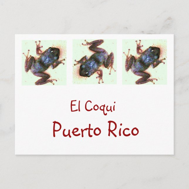 Carte postale El Coqui Porto Rico (Devant)