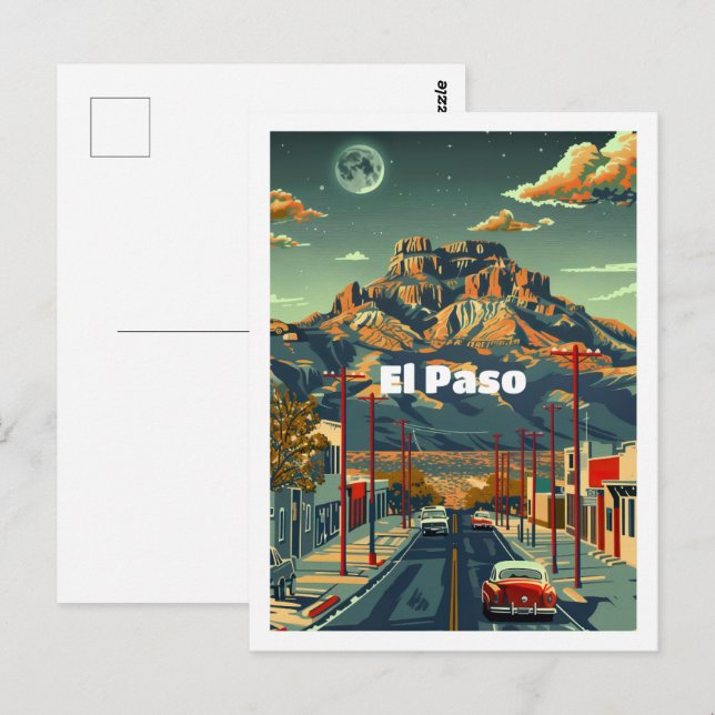 Carte Postale El Paso Texas USA Fameux Travel Place (Devant / Derrière)