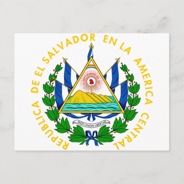 Carte Postale El Salvador Armoiries SV (Devant)
