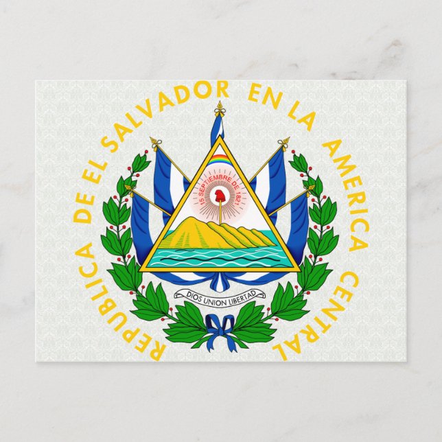 Carte Postale El Salvador Détail des armoiries (Devant)