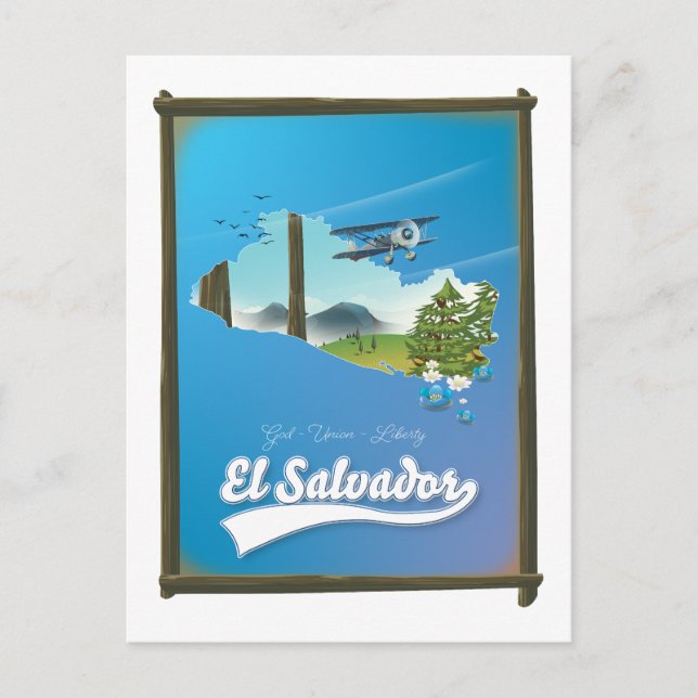 Carte Postale El Salvador Plan de voyage (Devant)
