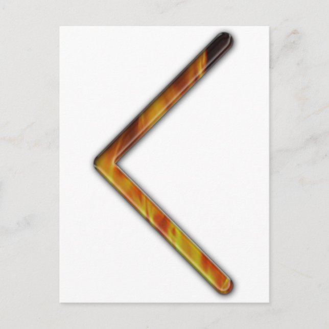 Carte Postale Elder Futhark Rune Cen (Devant)