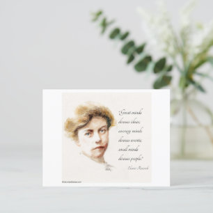 Carte Postale Eleanor Roosevelt & Great Minds Citation Aquarelle